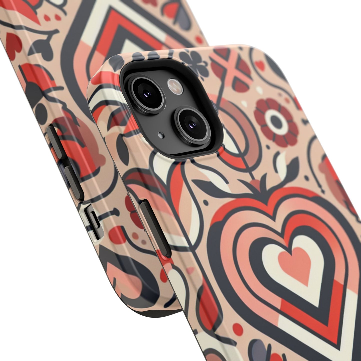 Heartfelt Impact-Resistant Phone Cases, Durable Phone Covers, Love-Themed Accessories, Valentine's Gifts, Unique Tech Cases