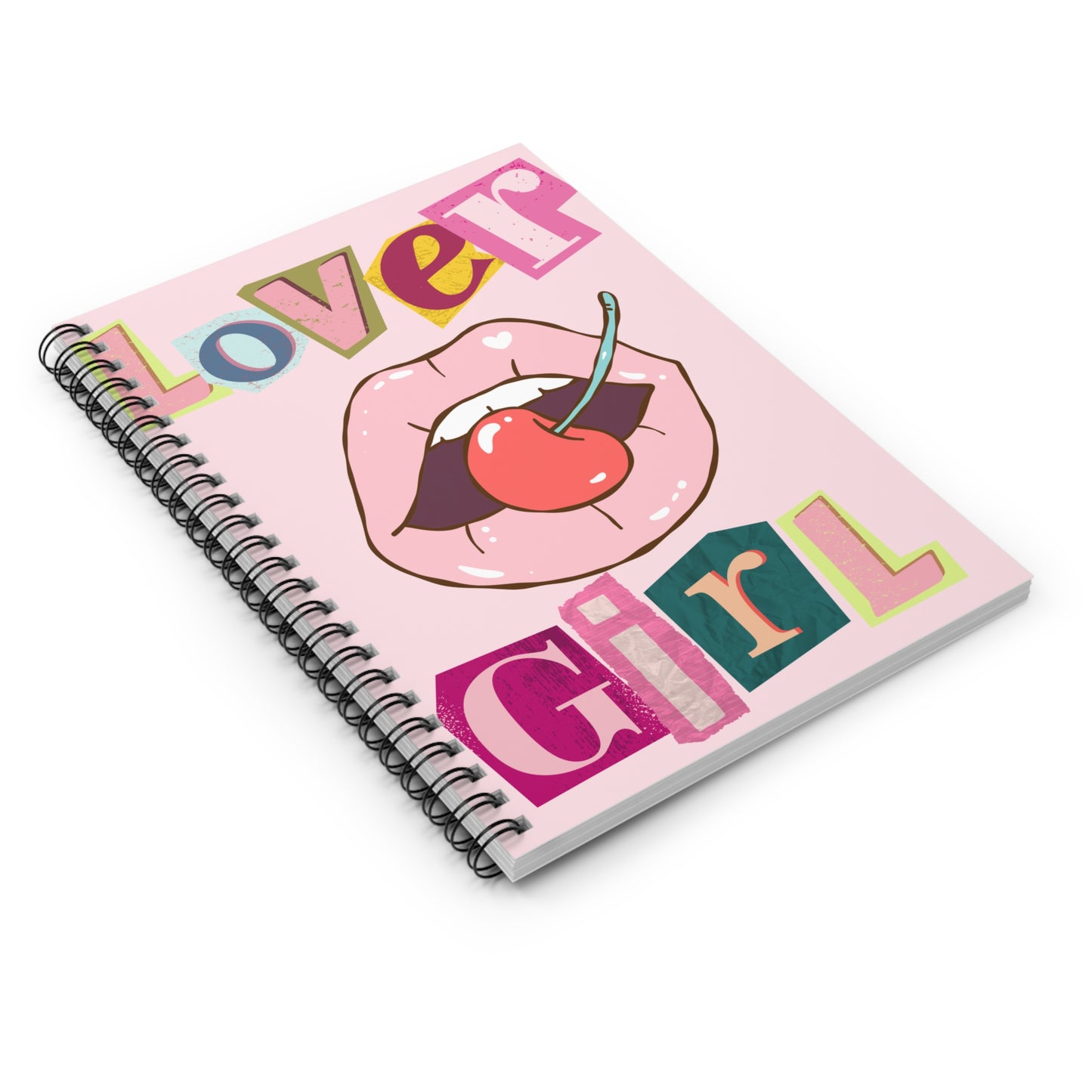 Lover Girl Spiral Notebook - Cute Stationery for Note-taking, Journaling, Gift Ideas for Students, Fun, Trendy, Pink Aesthetic