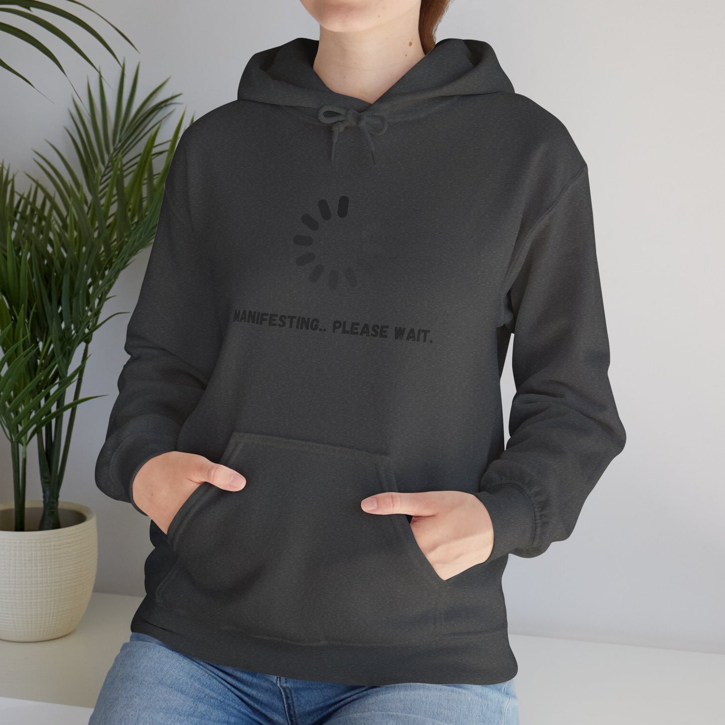 Manifesting Hoodie - Unisex Heavy Blend™ Sweatshirt, Cozy Layer for Dreamers, Gift for Friends, Affirmation Apparel, Self-Care Fashion