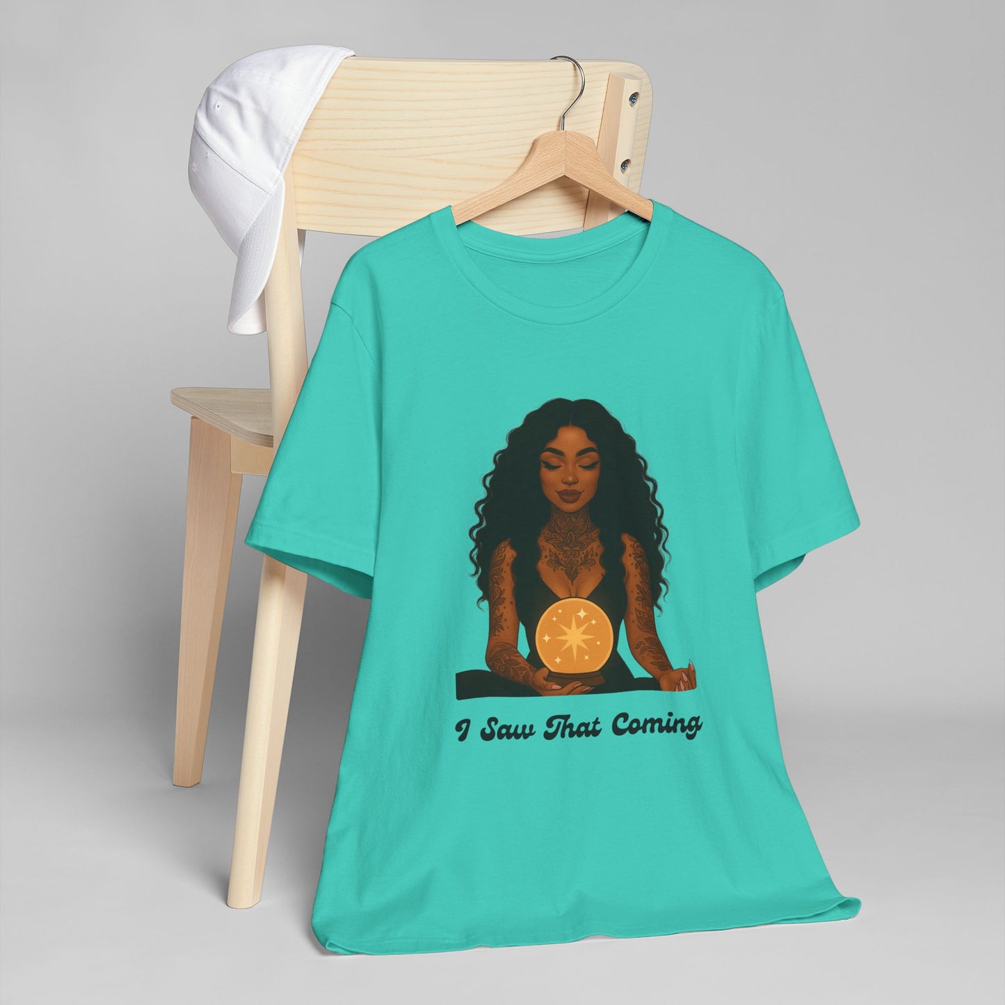 Tarot-Inspired Unisex T-Shirt, I Saw That Coming Tee, Horoscope Gift, Astrology Apparel, Mystic Vibes Shirt, Spiritual Fashion