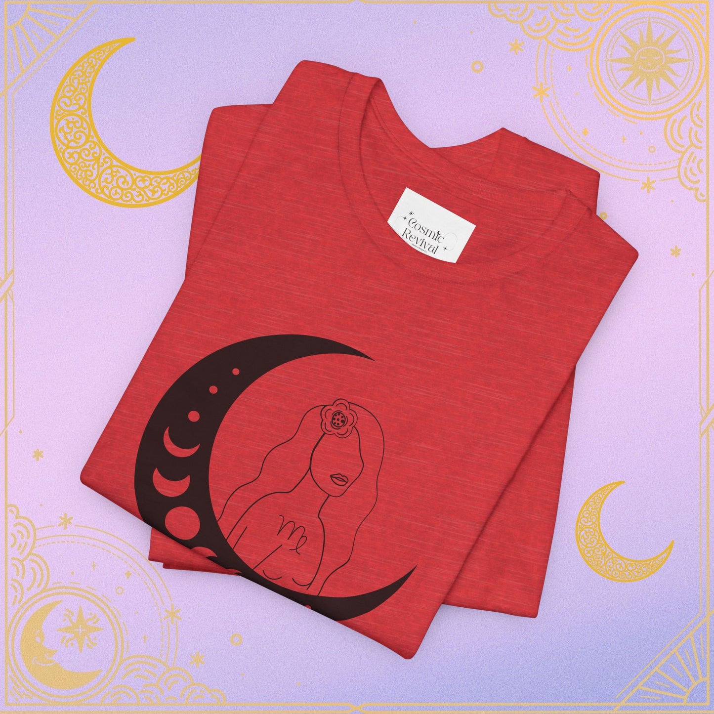 Virgo Moon Zodiac T-Shirt, Astrology Tee, Horoscope Gift, Celestial Apparel, Unisex Astrology Shirt
