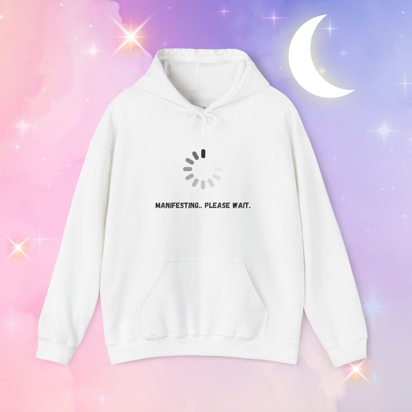 Manifesting Hoodie - Unisex Heavy Blend™ Sweatshirt, Cozy Layer for Dreamers, Gift for Friends, Affirmation Apparel, Self-Care Fashion