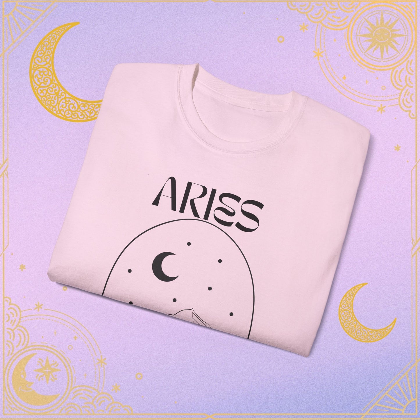 Astrology Aries Tee, Unisex Cotton Shirt, Zodiac Graphic T-Shirt, Birthday Gift, Horoscope Apparel, Astrology Fashion