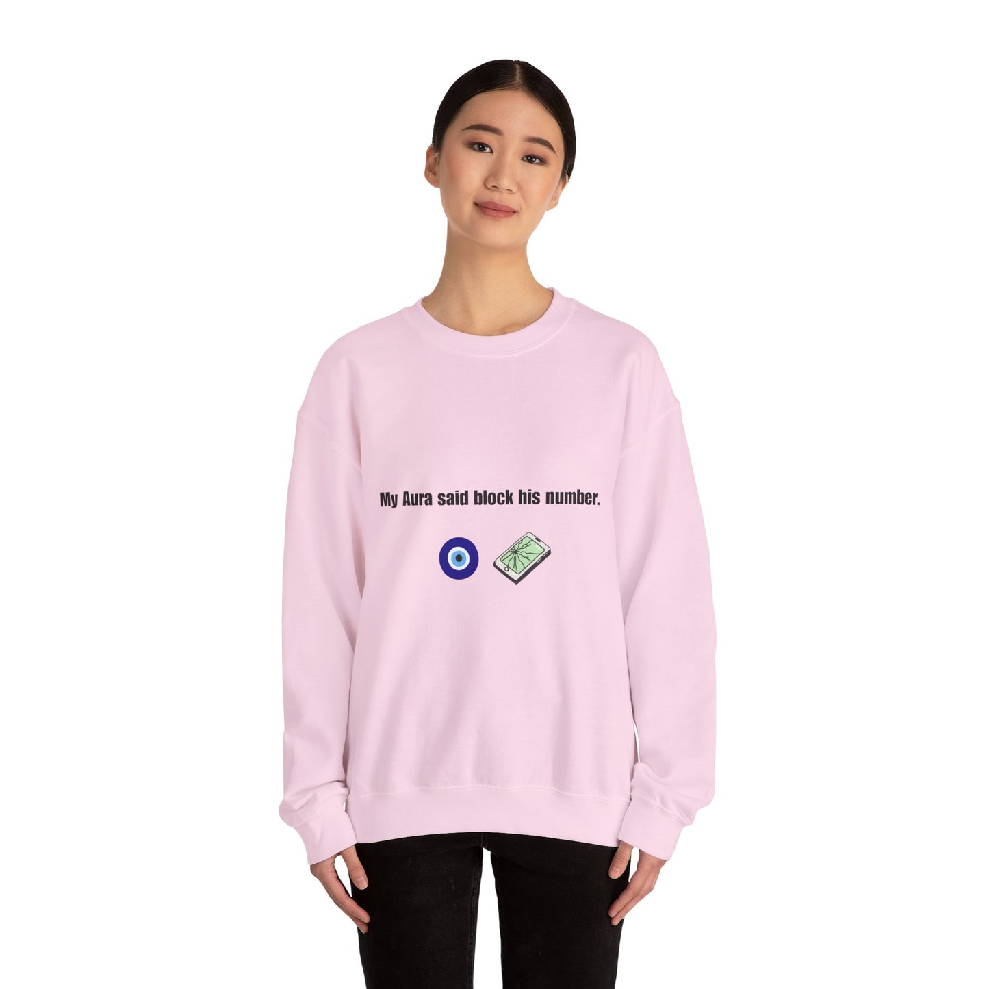 My Aura Says Block Number Sweatshirt, Unisex Crewneck for Casual Wear, Perfect Gift for Friends, Cozy Fall Sweater, Spiritual [...]