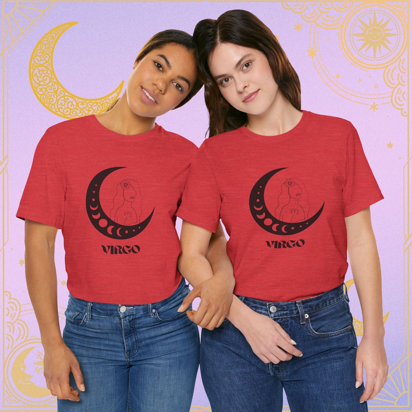 Virgo Moon Zodiac T-Shirt, Astrology Tee, Horoscope Gift, Celestial Apparel, Unisex Astrology Shirt