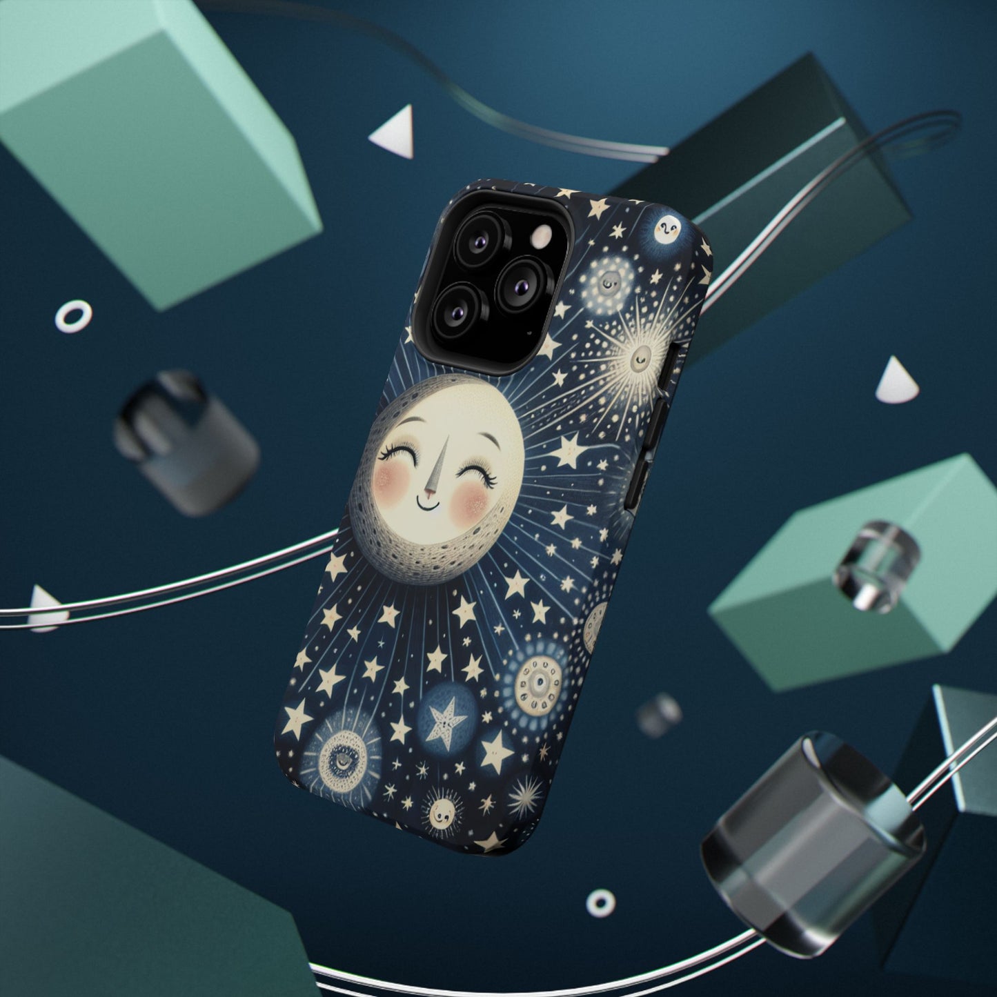 Celestial Impact-Resistant Cases, Protective Phone Cover, Moon & Stars Design, Gift for Astrology Lovers, Unique Phone Accessories, [...]