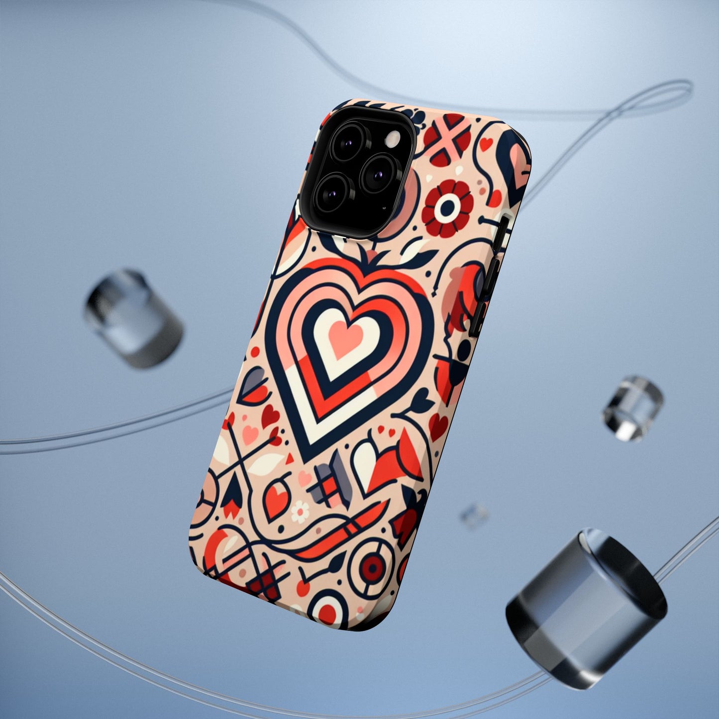 Heartfelt Impact-Resistant Phone Cases, Durable Phone Covers, Love-Themed Accessories, Valentine's Gifts, Unique Tech Cases