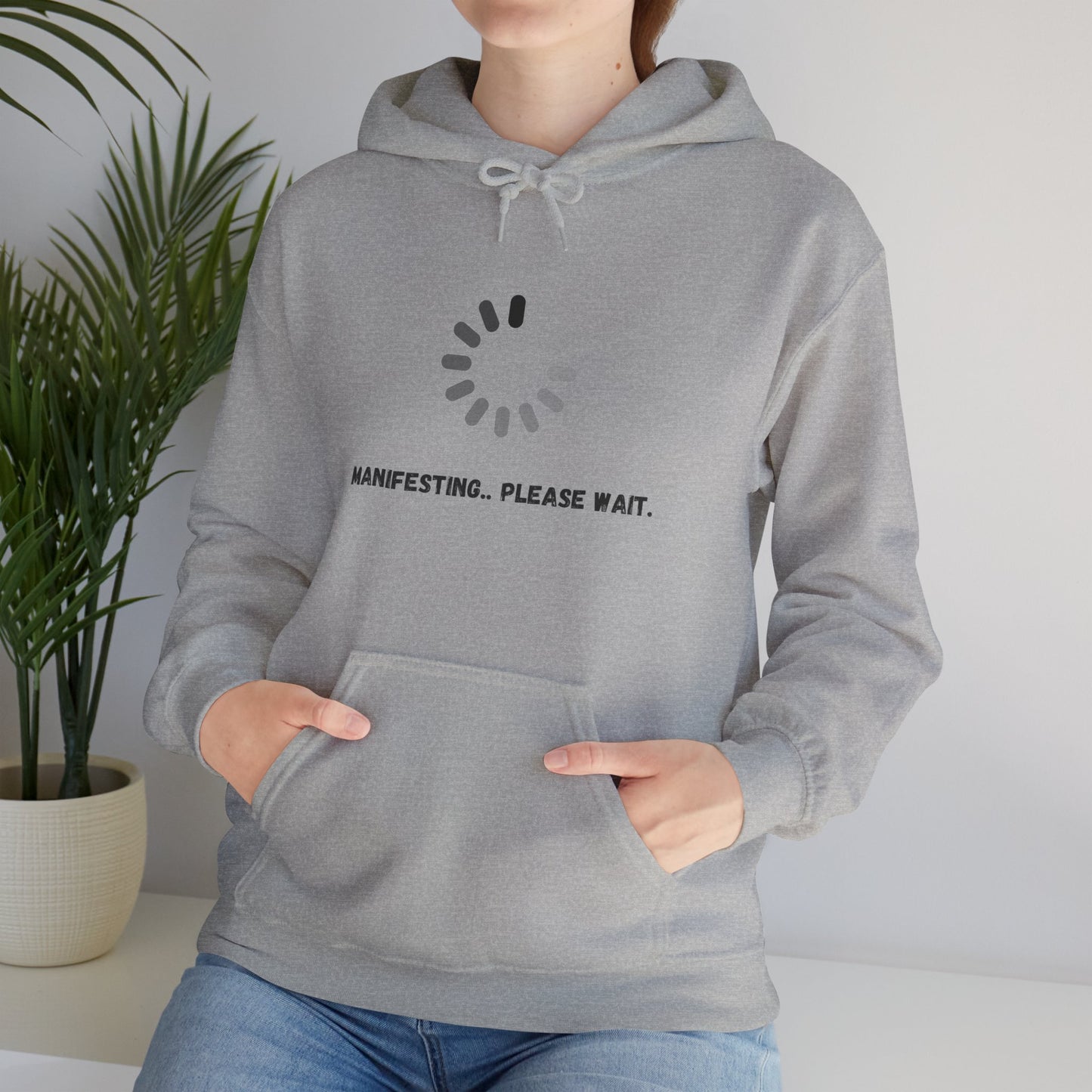 Manifesting Hoodie - Unisex Heavy Blend™ Sweatshirt, Cozy Layer for Dreamers, Gift for Friends, Affirmation Apparel, Self-Care Fashion
