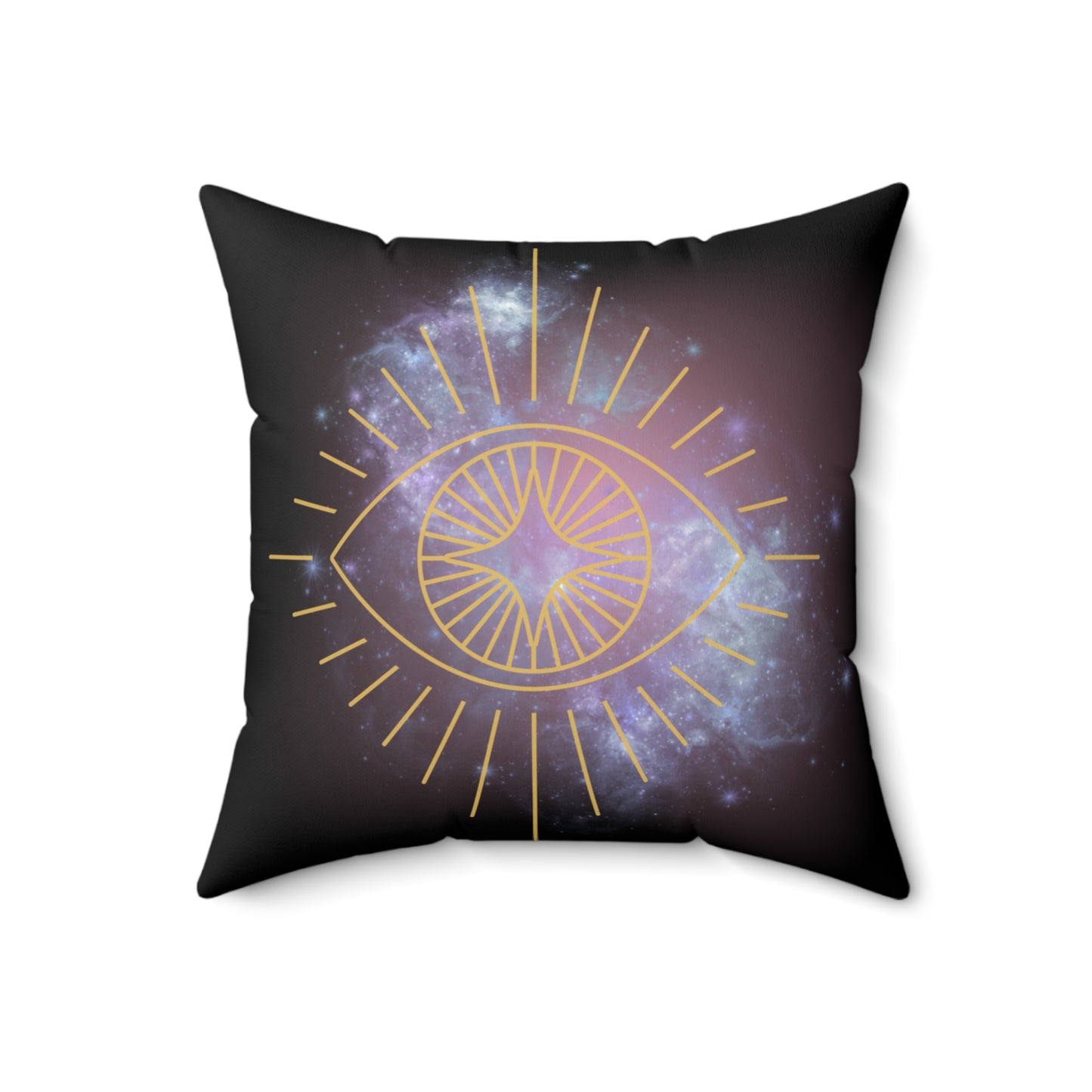 Galactic Eye and Moon Decorative Pillow | Cosmic Home Decor, Celestial Accent Cushion, Bedroom Art, Astrology Gift, Spiritual Pillow