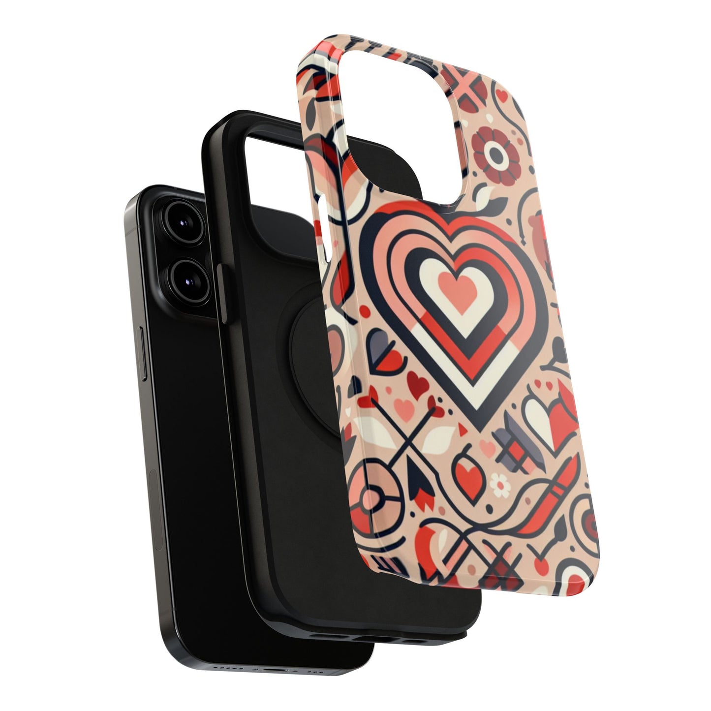Heartfelt Impact-Resistant Phone Cases, Durable Phone Covers, Love-Themed Accessories, Valentine's Gifts, Unique Tech Cases