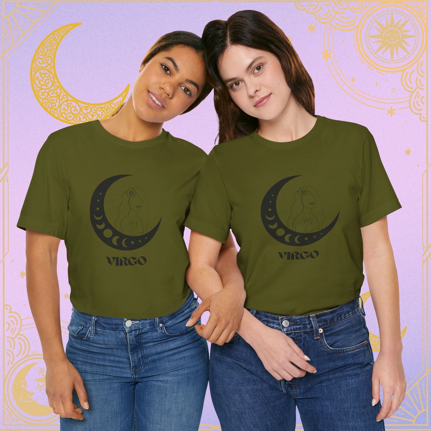 Virgo Moon Zodiac T-Shirt, Astrology Tee, Horoscope Gift, Celestial Apparel, Unisex Astrology Shirt