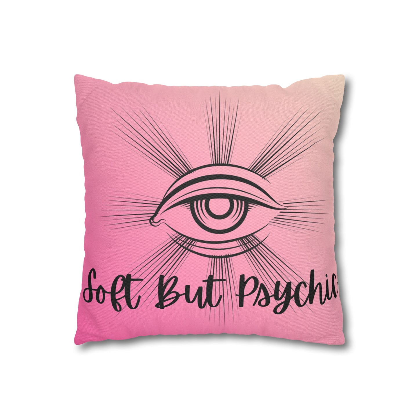 Soft But Psychic Pillowcase, Tarot Decor, Boho Home Accessories, Gift for Psychics, Cozy Lounge Decor