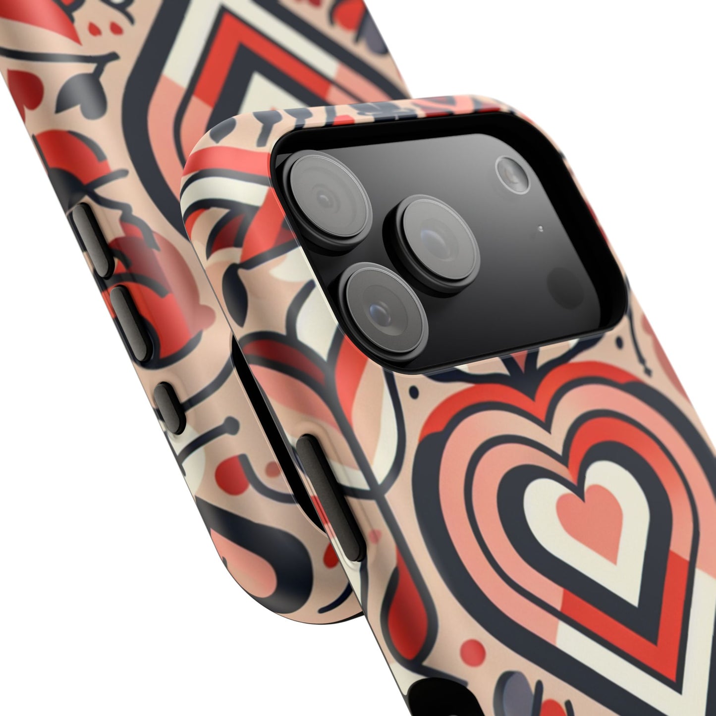 Heartfelt Impact-Resistant Phone Cases, Durable Phone Covers, Love-Themed Accessories, Valentine's Gifts, Unique Tech Cases