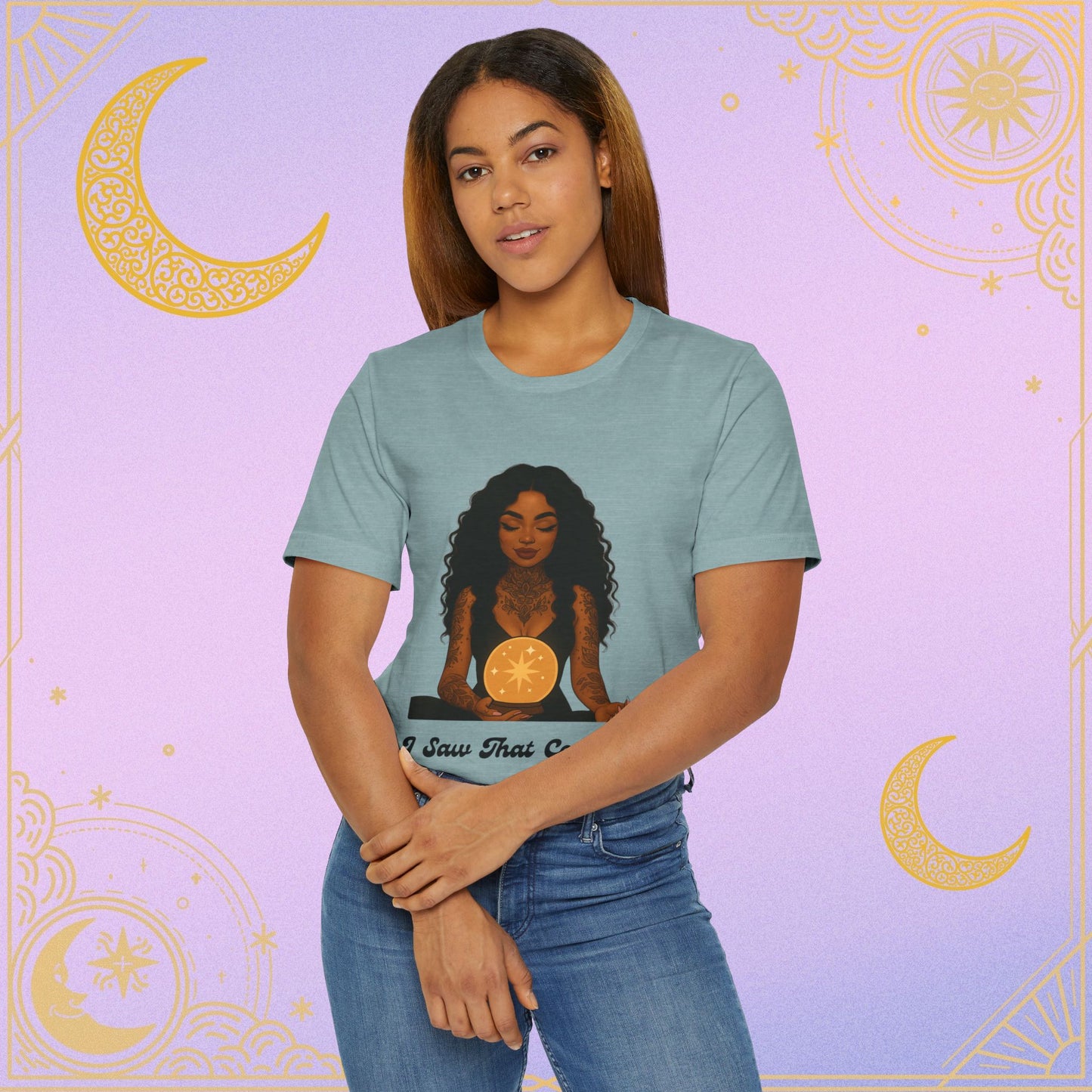 Tarot-Inspired Unisex T-Shirt, I Saw That Coming Tee, Horoscope Gift, Astrology Apparel, Mystic Vibes Shirt, Spiritual Fashion
