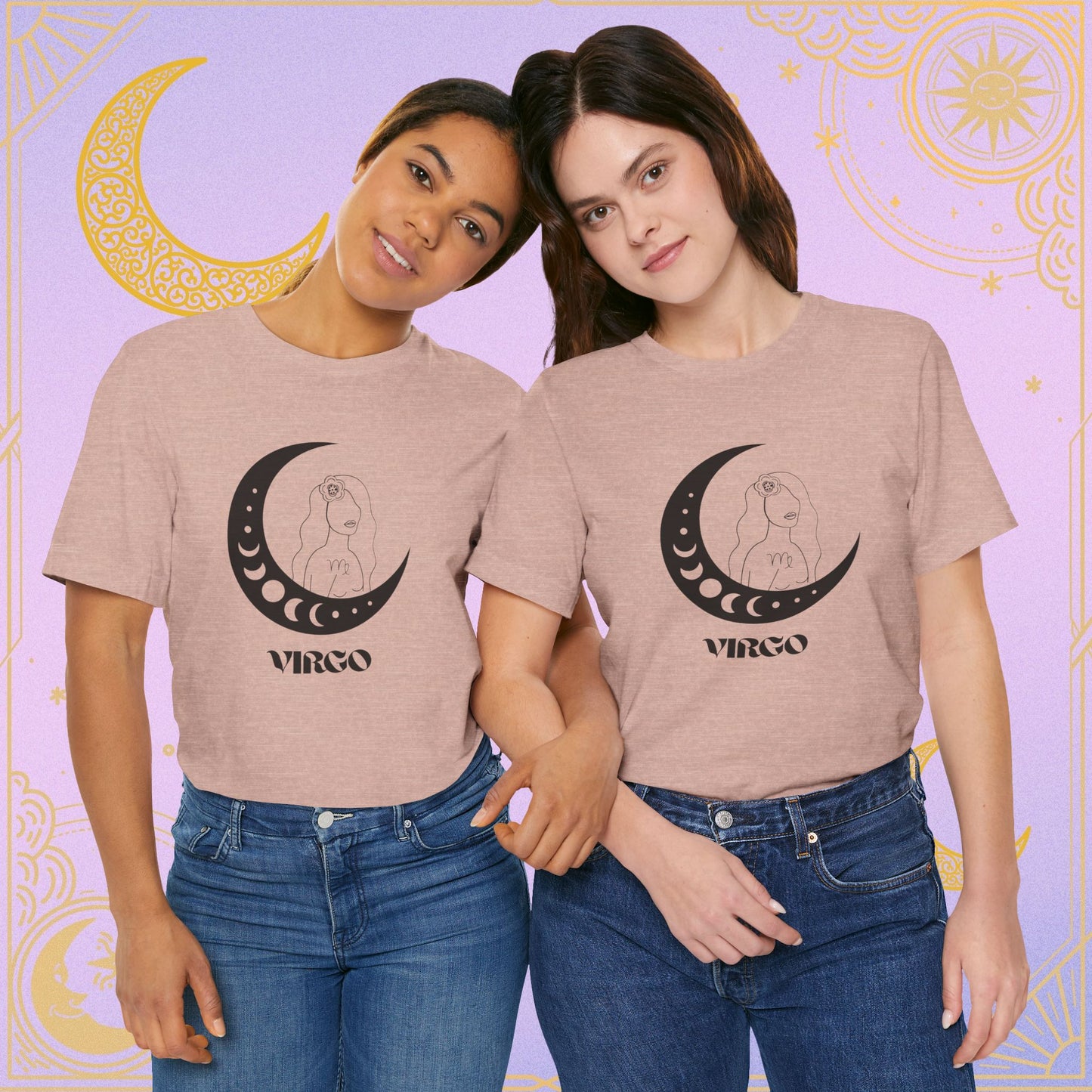 Virgo Moon Zodiac T-Shirt, Astrology Tee, Horoscope Gift, Celestial Apparel, Unisex Astrology Shirt