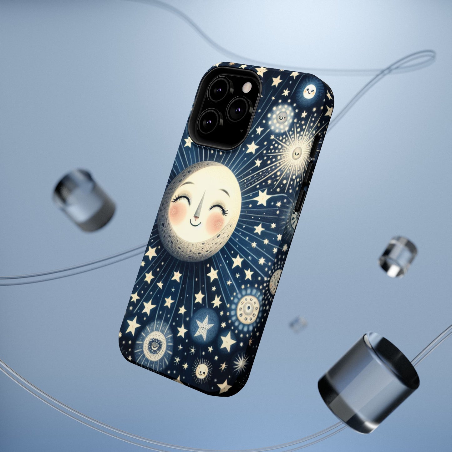 Celestial Impact-Resistant Cases, Protective Phone Cover, Moon & Stars Design, Gift for Astrology Lovers, Unique Phone Accessories, [...]