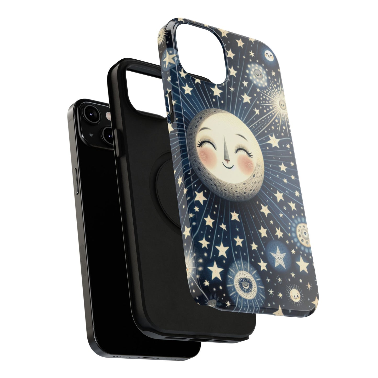 Celestial Impact-Resistant Cases, Protective Phone Cover, Moon & Stars Design, Gift for Astrology Lovers, Unique Phone Accessories, [...]