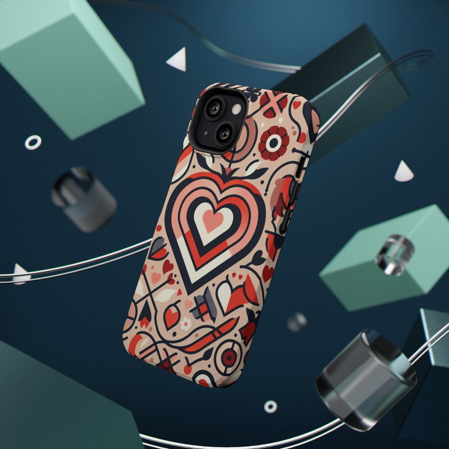 Heartfelt Impact-Resistant Phone Cases, Durable Phone Covers, Love-Themed Accessories, Valentine's Gifts, Unique Tech Cases