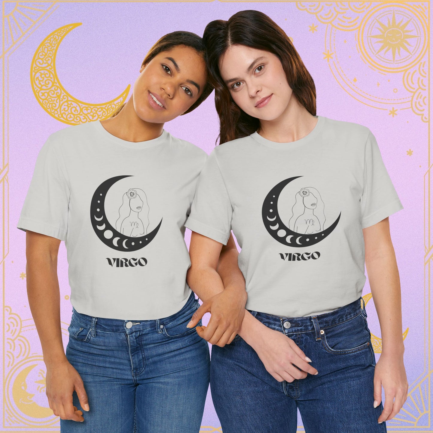 Virgo Moon Zodiac T-Shirt, Astrology Tee, Horoscope Gift, Celestial Apparel, Unisex Astrology Shirt