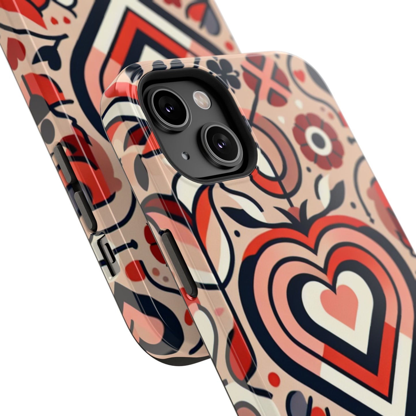Heartfelt Impact-Resistant Phone Cases, Durable Phone Covers, Love-Themed Accessories, Valentine's Gifts, Unique Tech Cases