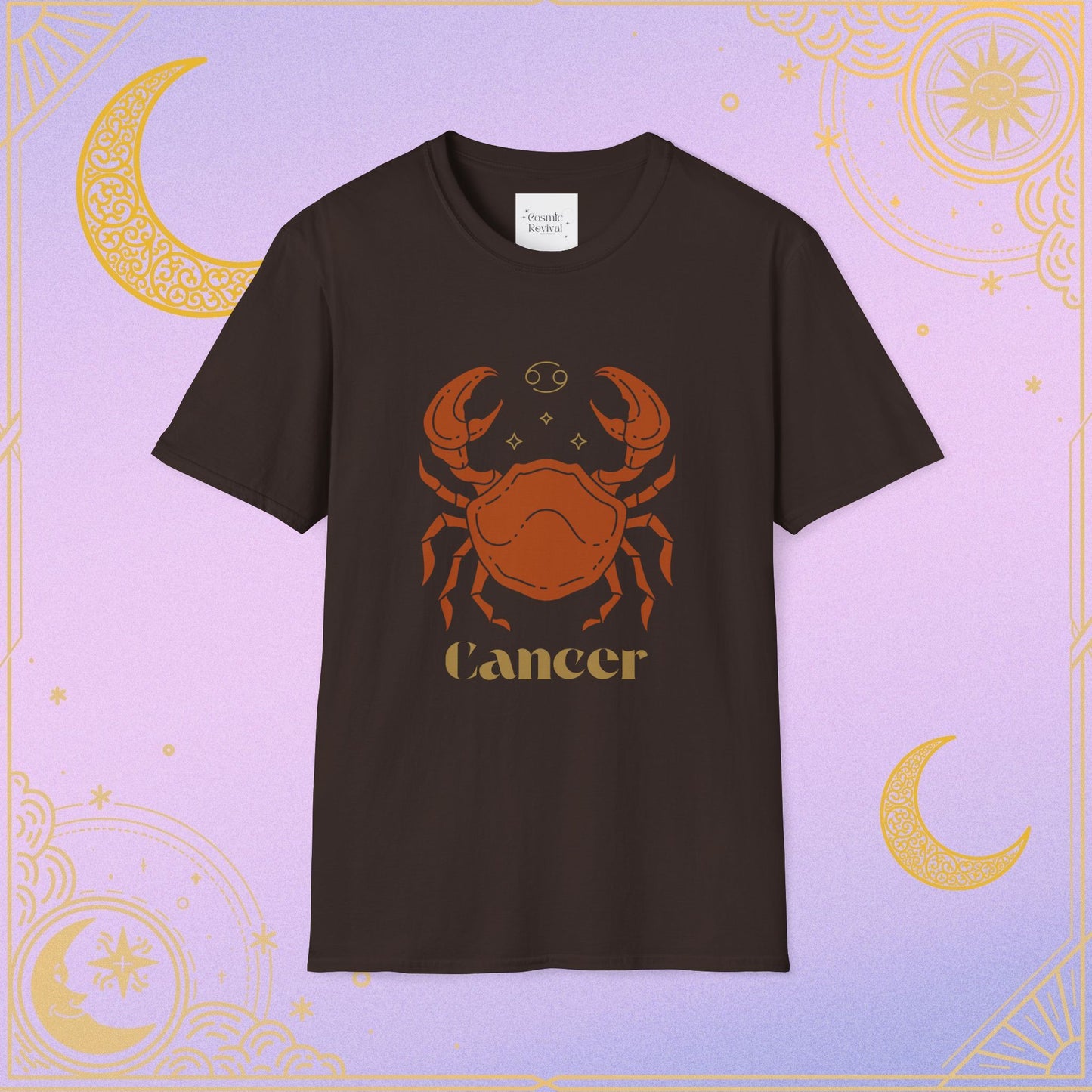 Cancer Zodiac Unisex Softstyle T-Shirt, Astrology Shirt, Horoscope Tee, Gift for Astrology Lovers, Birthday Gift, Zodiac Sign Apparel