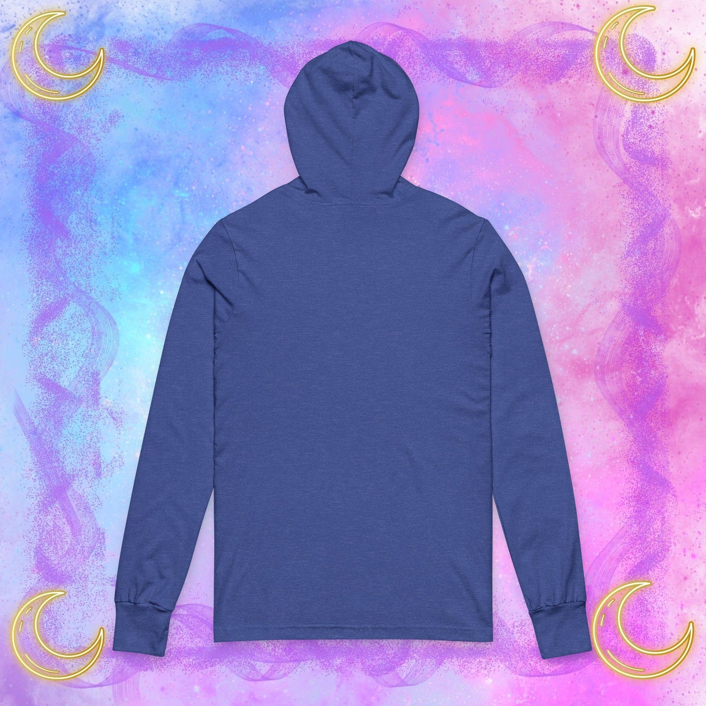 Chill Vibes Hoodie, Unisex Long Sleeve Tee for Moon Lovers, Perfect Gift for Astrology Fans, Relaxed Casual Wear, Cozy Layering Piece