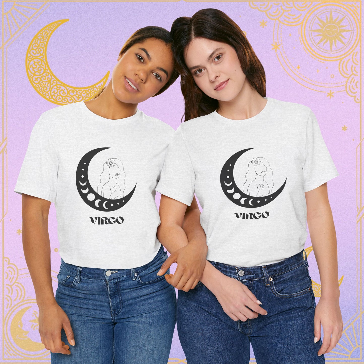 Virgo Moon Zodiac T-Shirt, Astrology Tee, Horoscope Gift, Celestial Apparel, Unisex Astrology Shirt