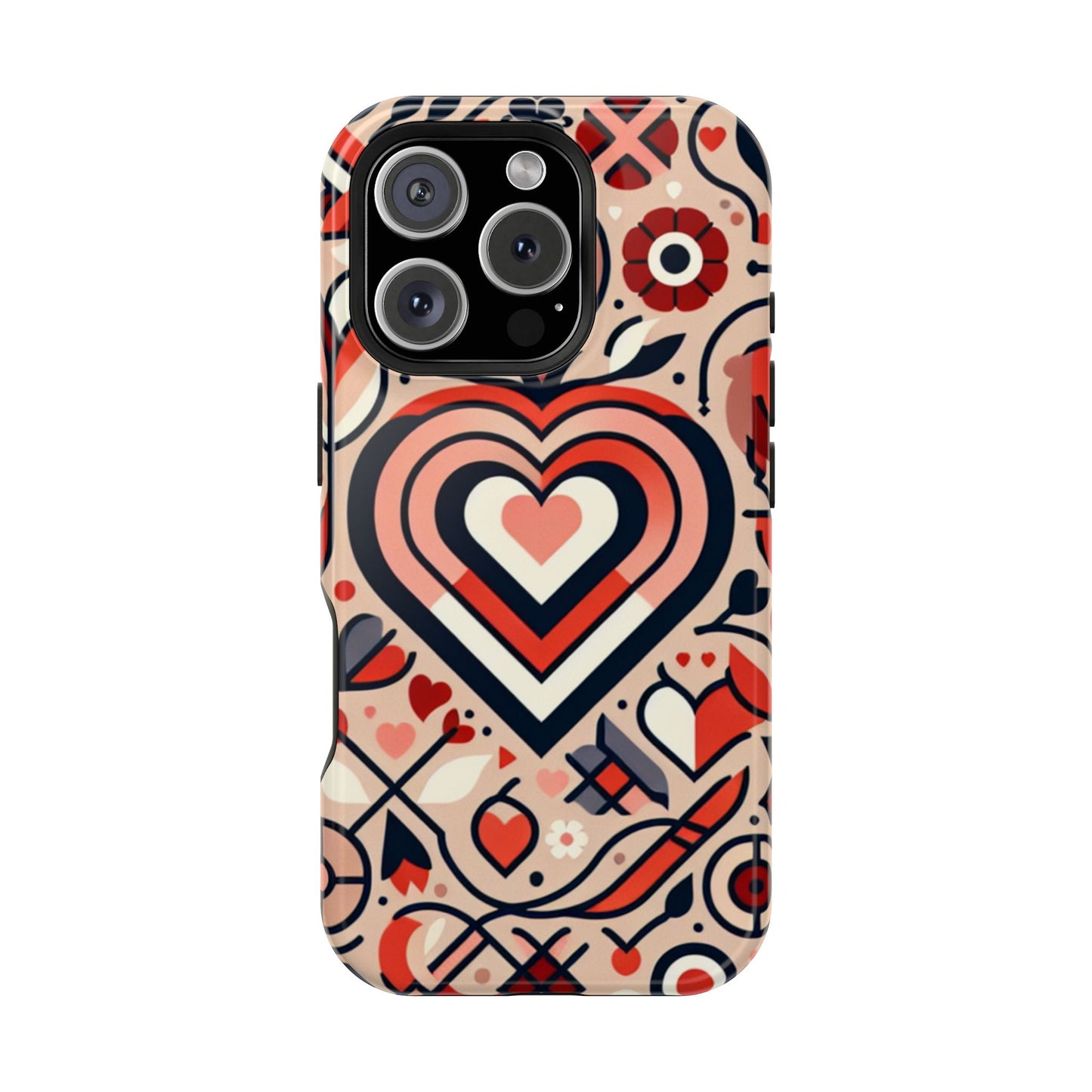 Heartfelt Impact-Resistant Phone Cases, Durable Phone Covers, Love-Themed Accessories, Valentine's Gifts, Unique Tech Cases