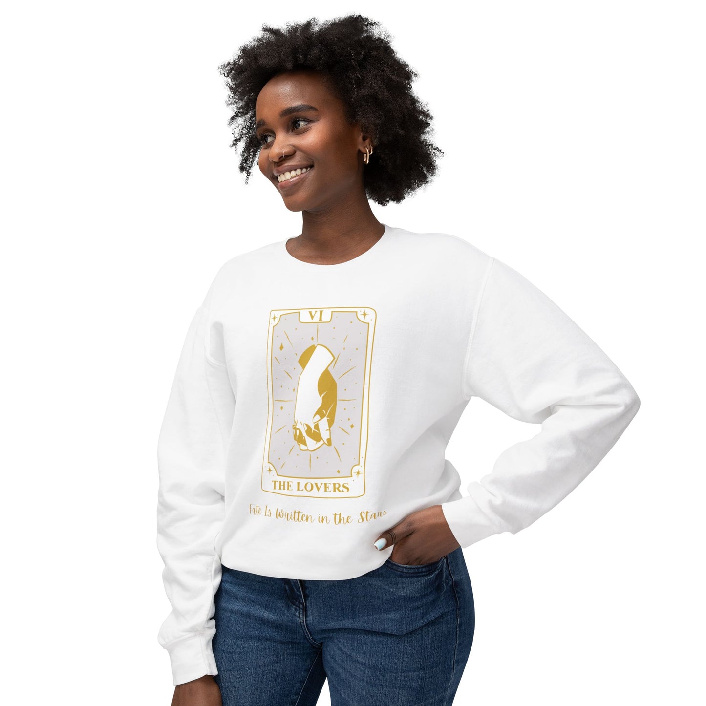 Unisex Tarot Lovers Sweatshirt, Romantic Gift, Astrology Apparel, Cozy Crewneck, Relationship Celebration, Thoughtful Present