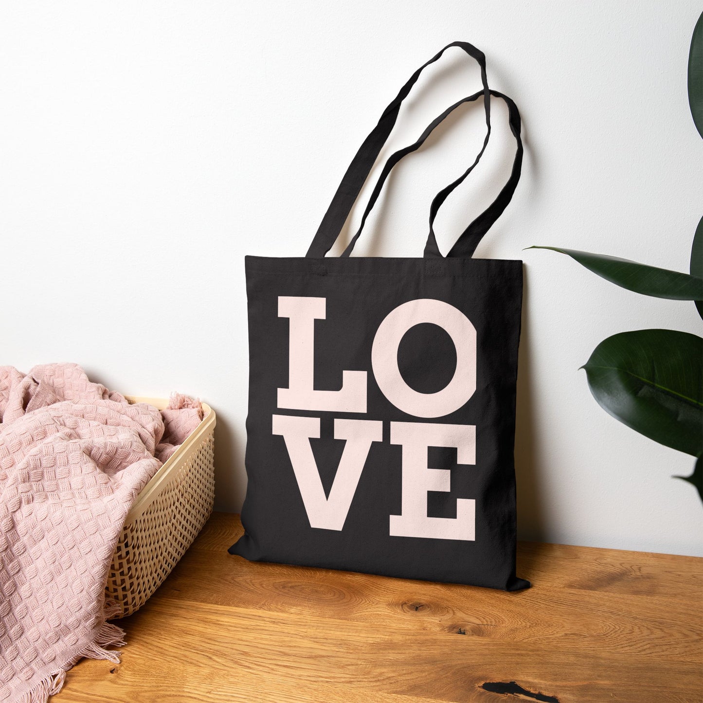 Love Canvas Tote Bag - Eco-Friendly Shopping, Gift for Her, Beach Bag, Grocery Tote, Stylish Everyday Use