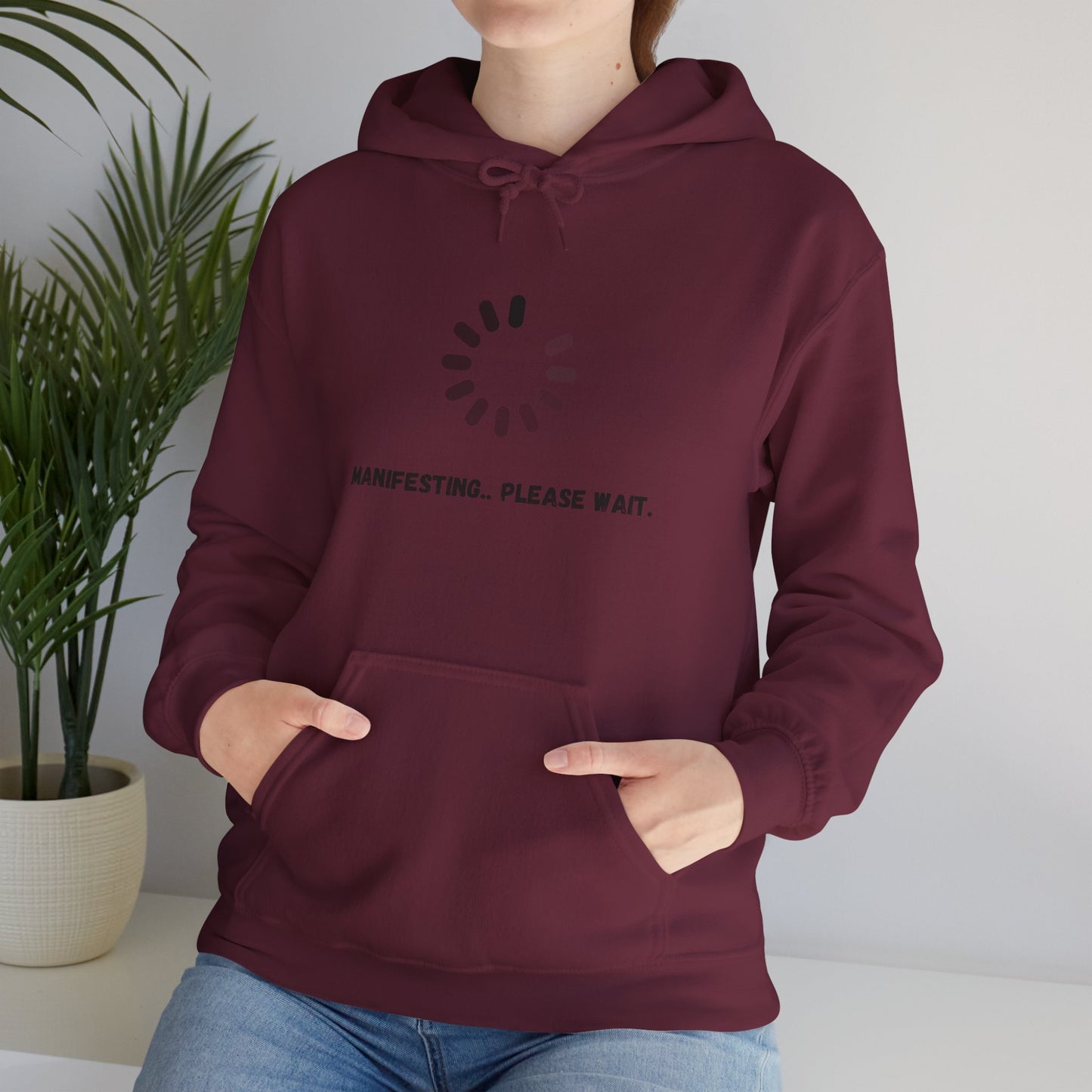 Manifesting Hoodie - Unisex Heavy Blend™ Sweatshirt, Cozy Layer for Dreamers, Gift for Friends, Affirmation Apparel, Self-Care Fashion