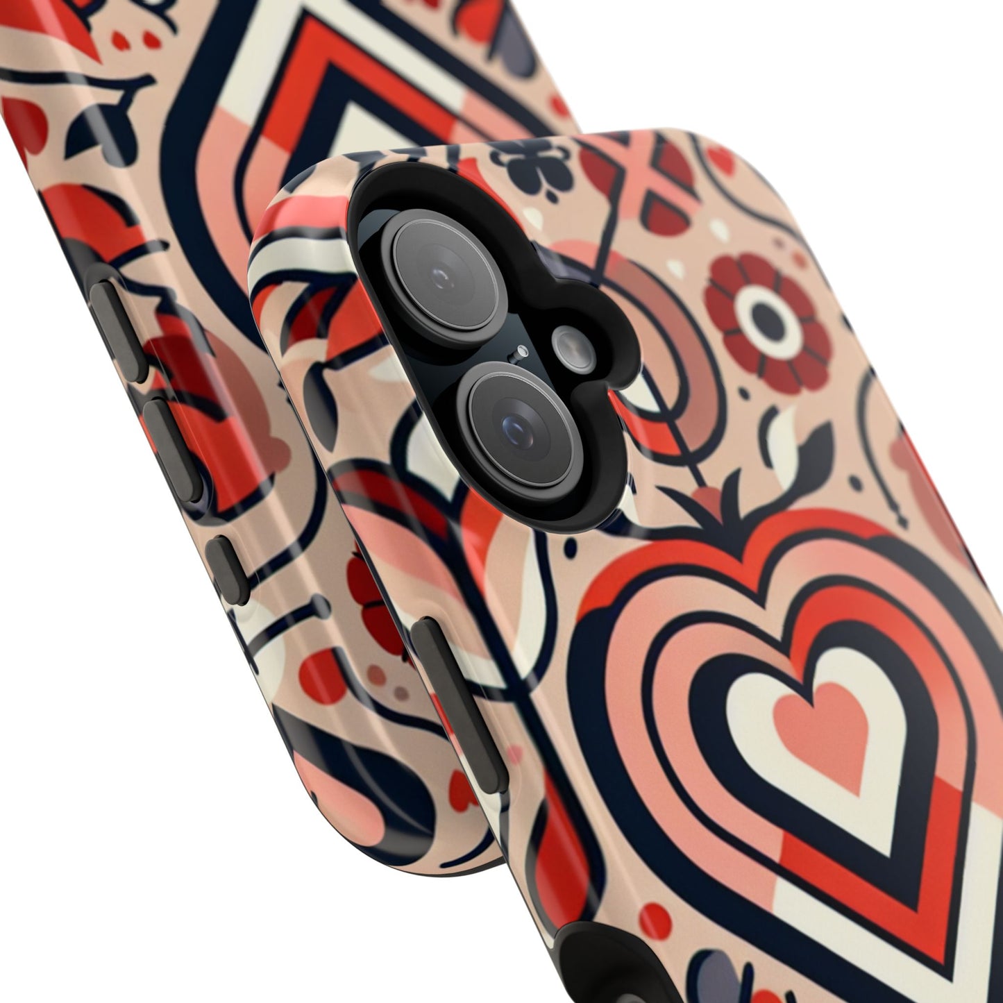 Heartfelt Impact-Resistant Phone Cases, Durable Phone Covers, Love-Themed Accessories, Valentine's Gifts, Unique Tech Cases