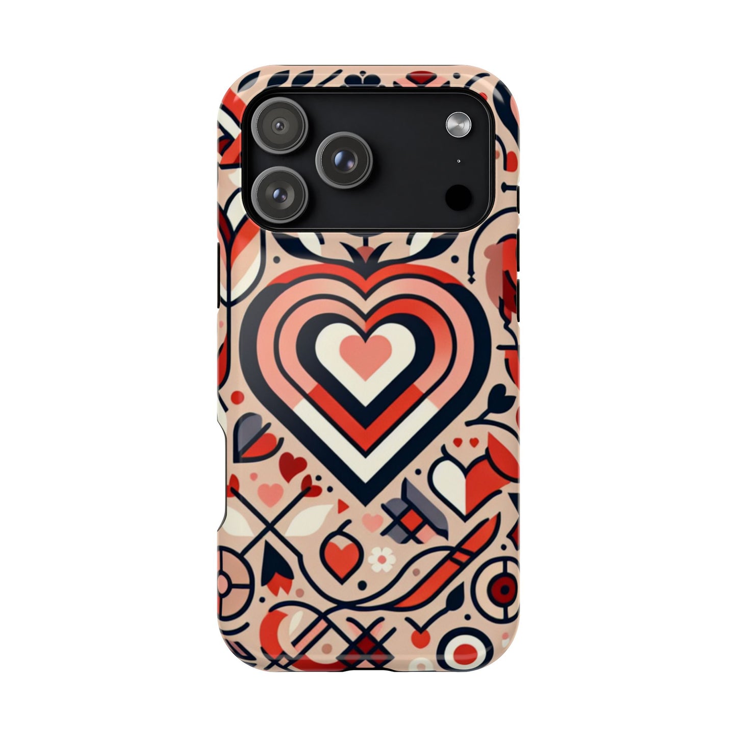 Heartfelt Impact-Resistant Phone Cases, Durable Phone Covers, Love-Themed Accessories, Valentine's Gifts, Unique Tech Cases