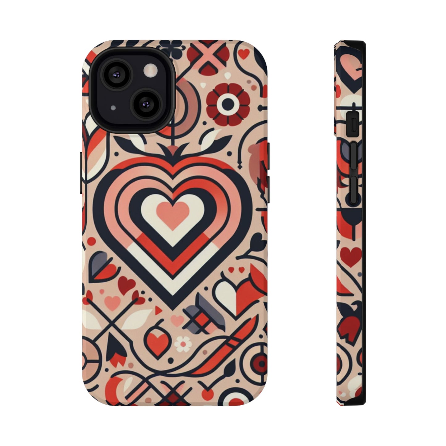 Heartfelt Impact-Resistant Phone Cases, Durable Phone Covers, Love-Themed Accessories, Valentine's Gifts, Unique Tech Cases