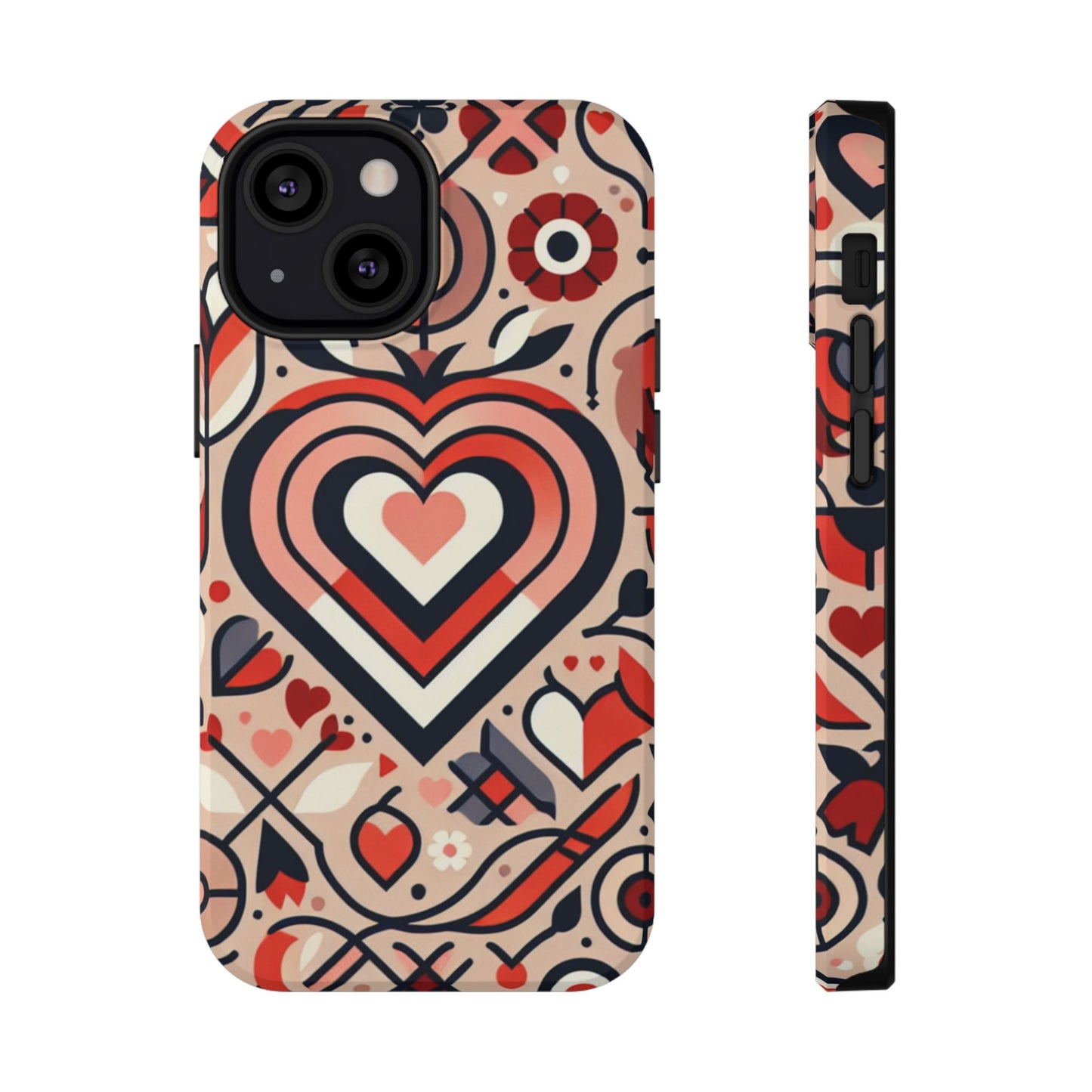 Heartfelt Impact-Resistant Phone Cases, Durable Phone Covers, Love-Themed Accessories, Valentine's Gifts, Unique Tech Cases