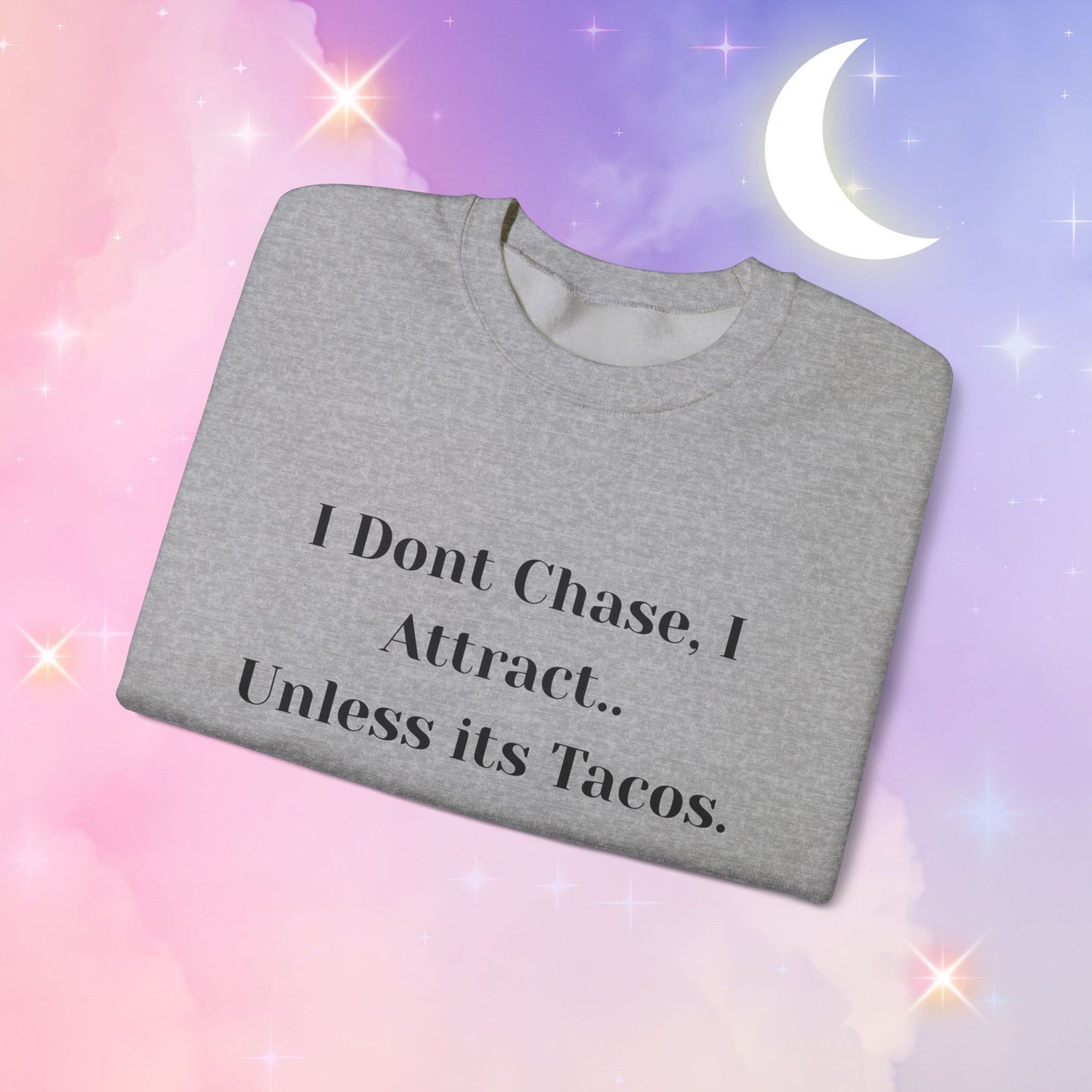 Taco-Themed Funny Crewneck Sweatshirt, Comfy Sweatshirt for Taco Lovers, Unisex Gift for Foodies, Casual Wear, Taco Gift