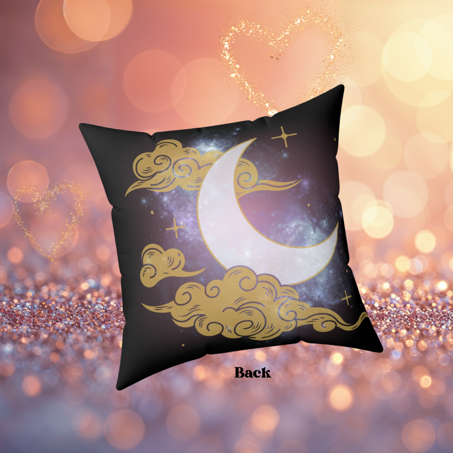 Galactic Eye and Moon Decorative Pillow | Cosmic Home Decor, Celestial Accent Cushion, Bedroom Art, Astrology Gift, Spiritual Pillow