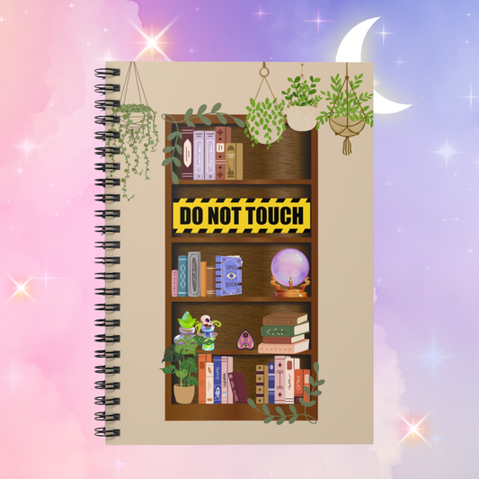 Whimsical Spiral Notebook - Perfect for Writers, Students, & Book Lovers, Do Not Touch Design, Journaling, Gift, School Supplies