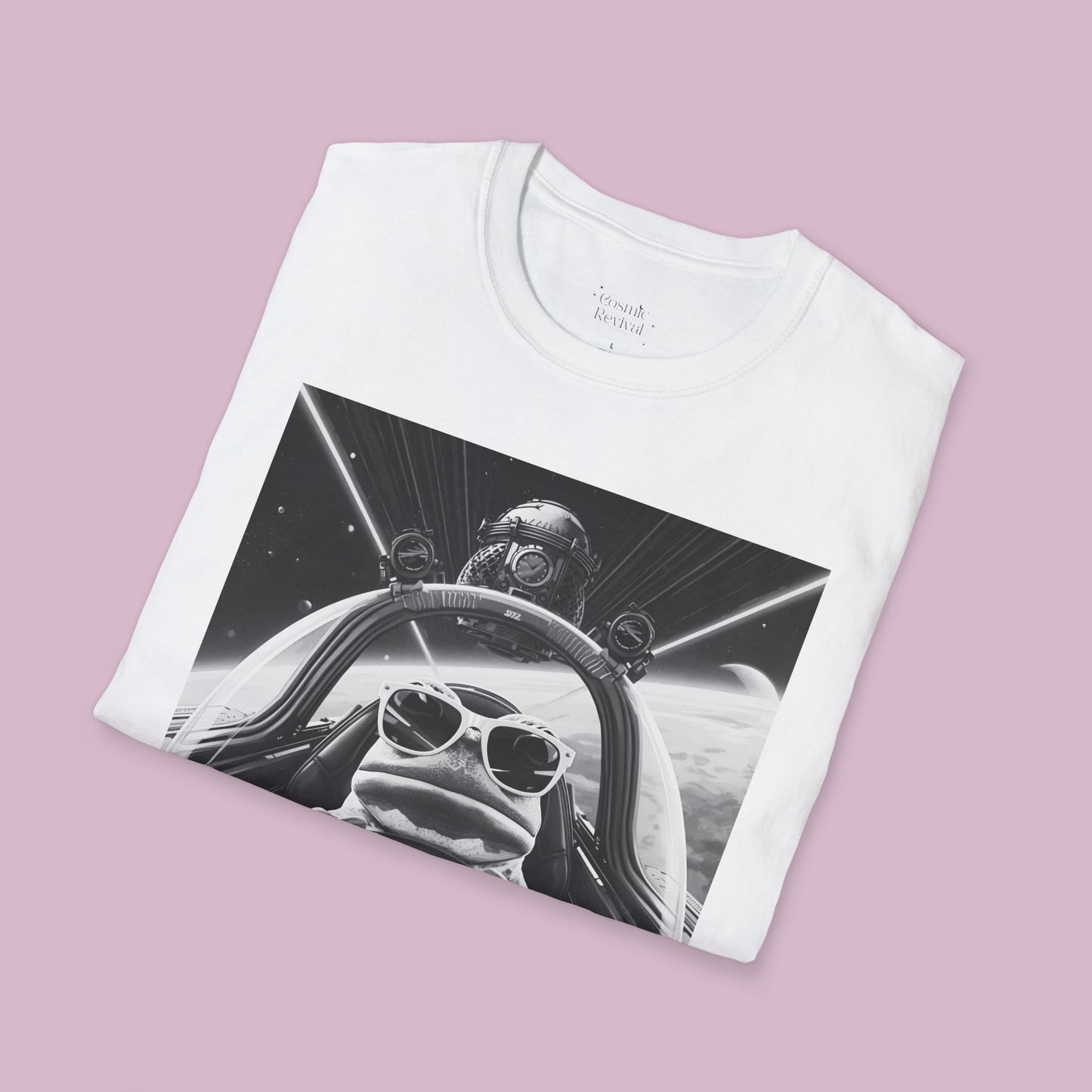 Space Frog Rocket Tee — 'Leaving Earth' Alien Frog Spaceship T-Shirt