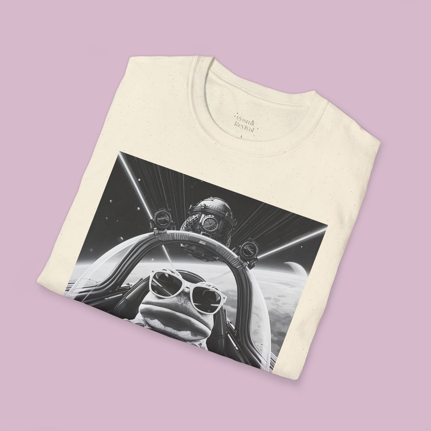 Space Frog Rocket Tee — 'Leaving Earth' Alien Frog Spaceship T-Shirt