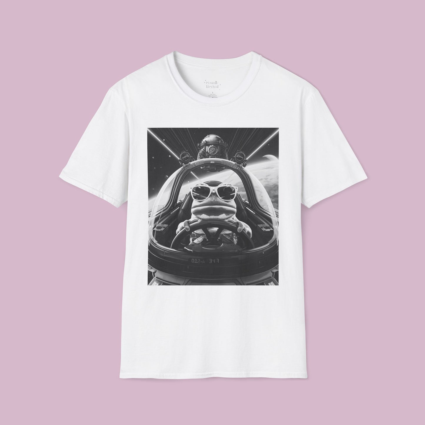 Space Frog Rocket Tee — 'Leaving Earth' Alien Frog Spaceship T-Shirt