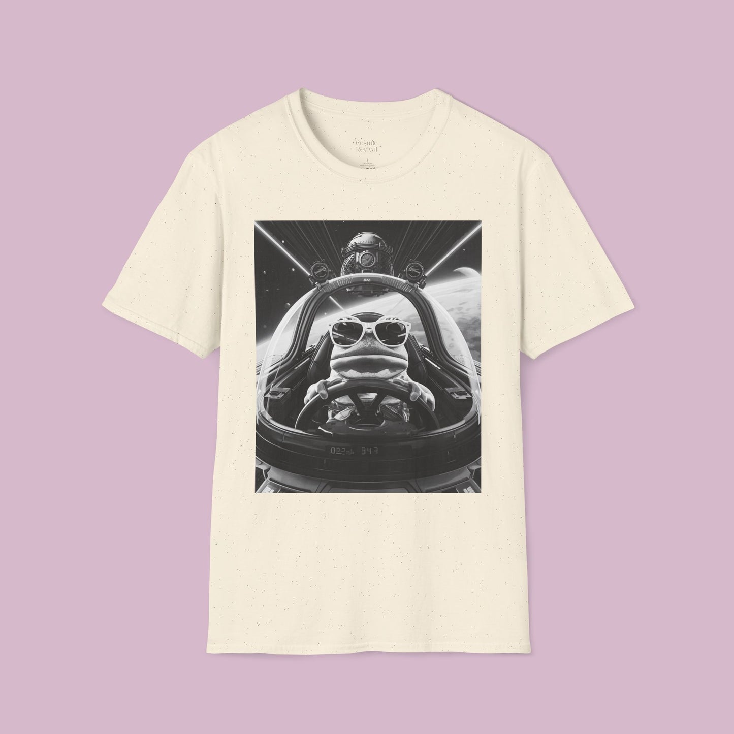 Space Frog Rocket Tee — 'Leaving Earth' Alien Frog Spaceship T-Shirt