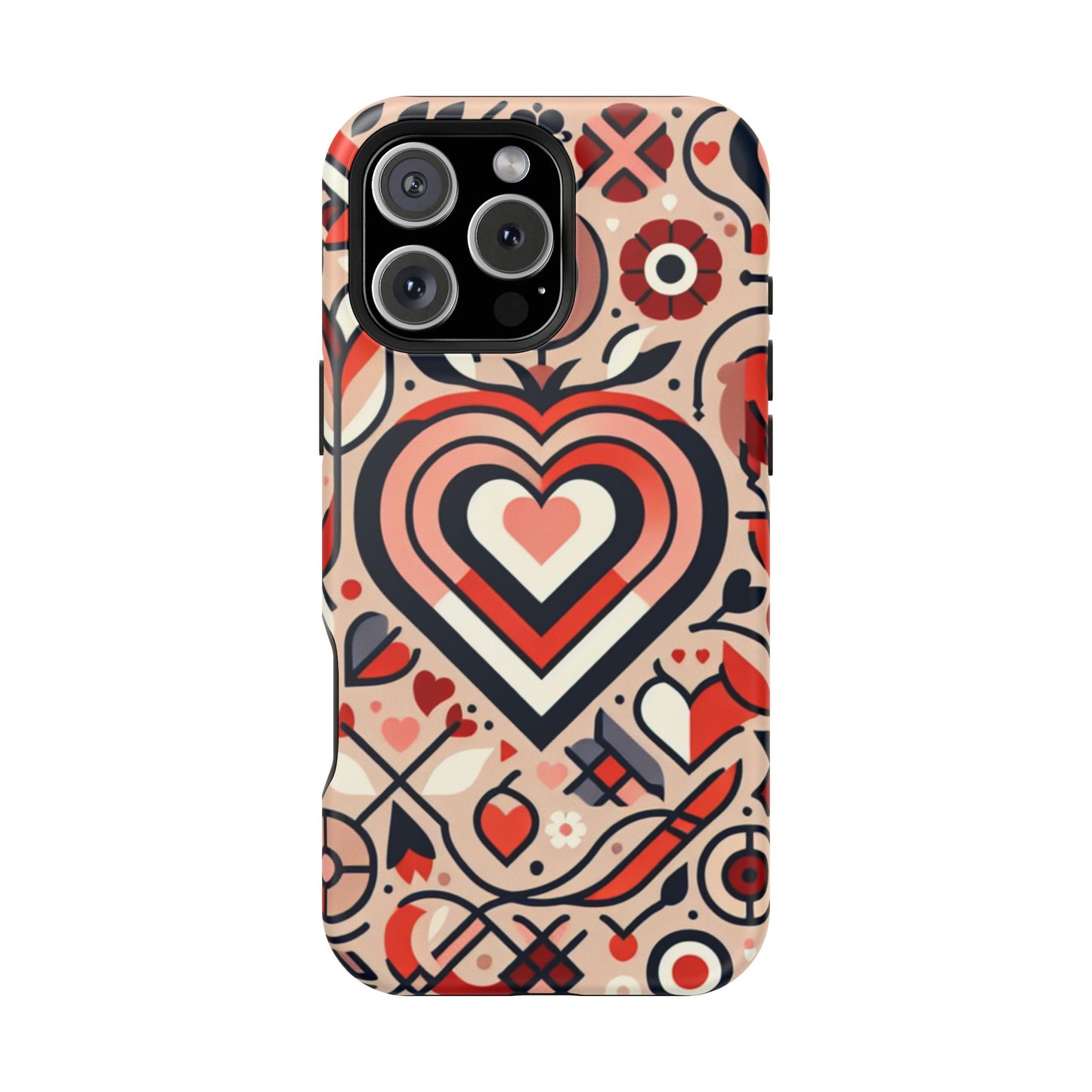 Heartfelt Impact-Resistant Phone Cases, Durable Phone Covers, Love-Themed Accessories, Valentine's Gifts, Unique Tech Cases