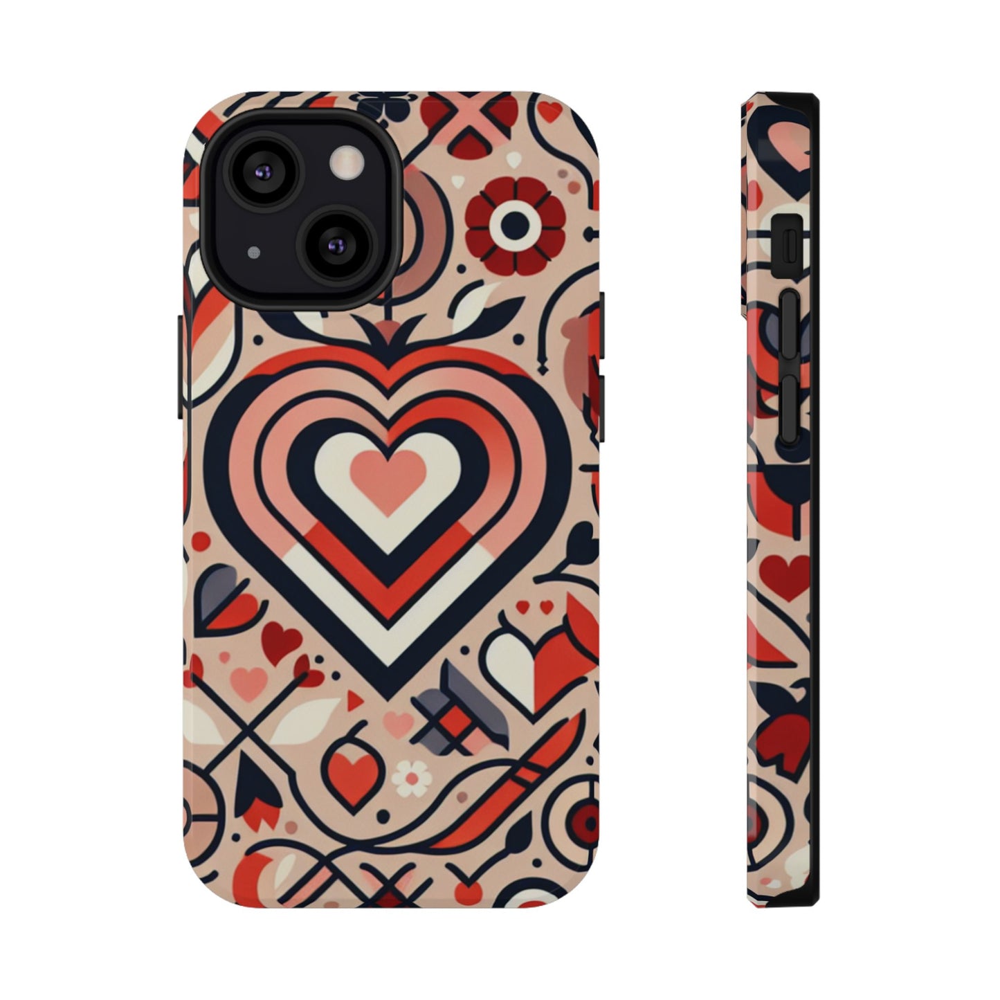 Heartfelt Impact-Resistant Phone Cases, Durable Phone Covers, Love-Themed Accessories, Valentine's Gifts, Unique Tech Cases
