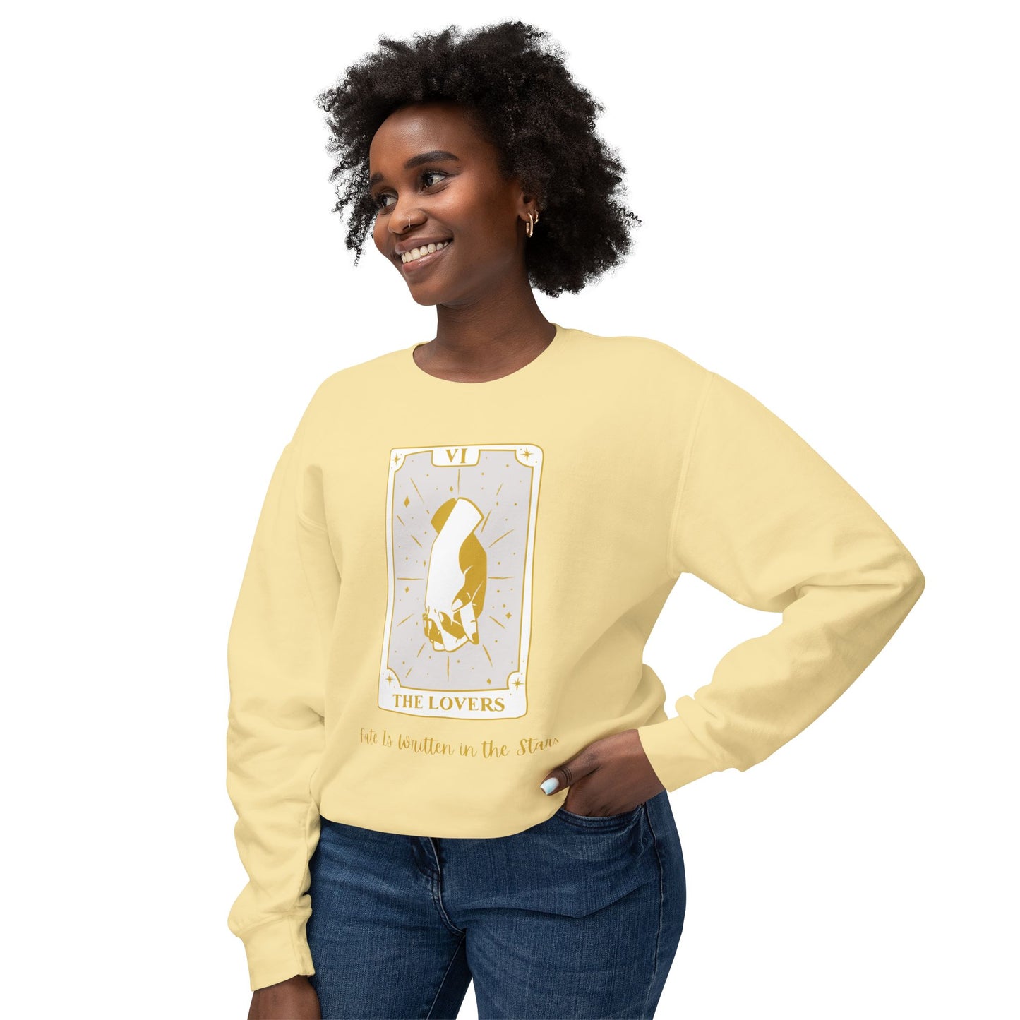 Unisex Tarot Lovers Sweatshirt, Romantic Gift, Astrology Apparel, Cozy Crewneck, Relationship Celebration, Thoughtful Present