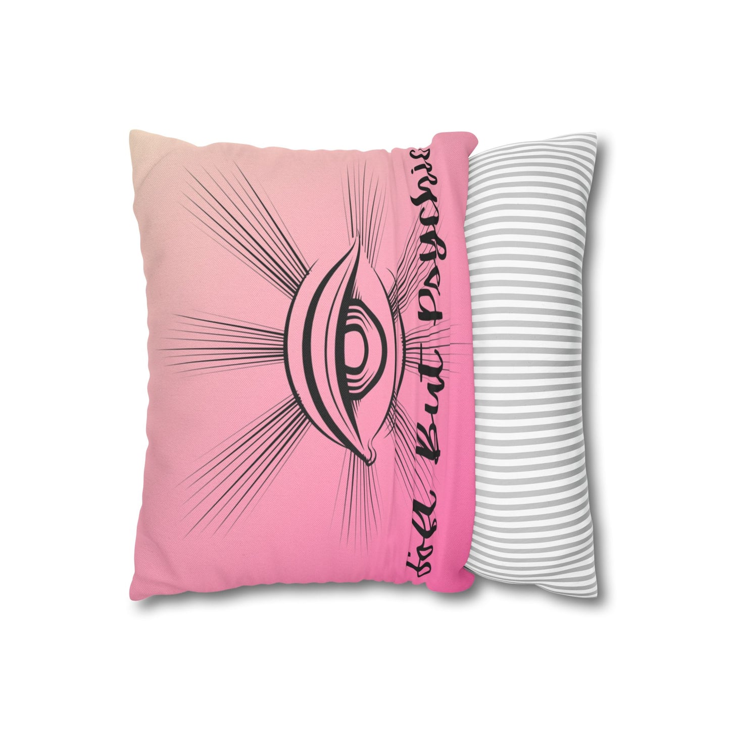 Soft But Psychic Pillowcase, Tarot Decor, Boho Home Accessories, Gift for Psychics, Cozy Lounge Decor