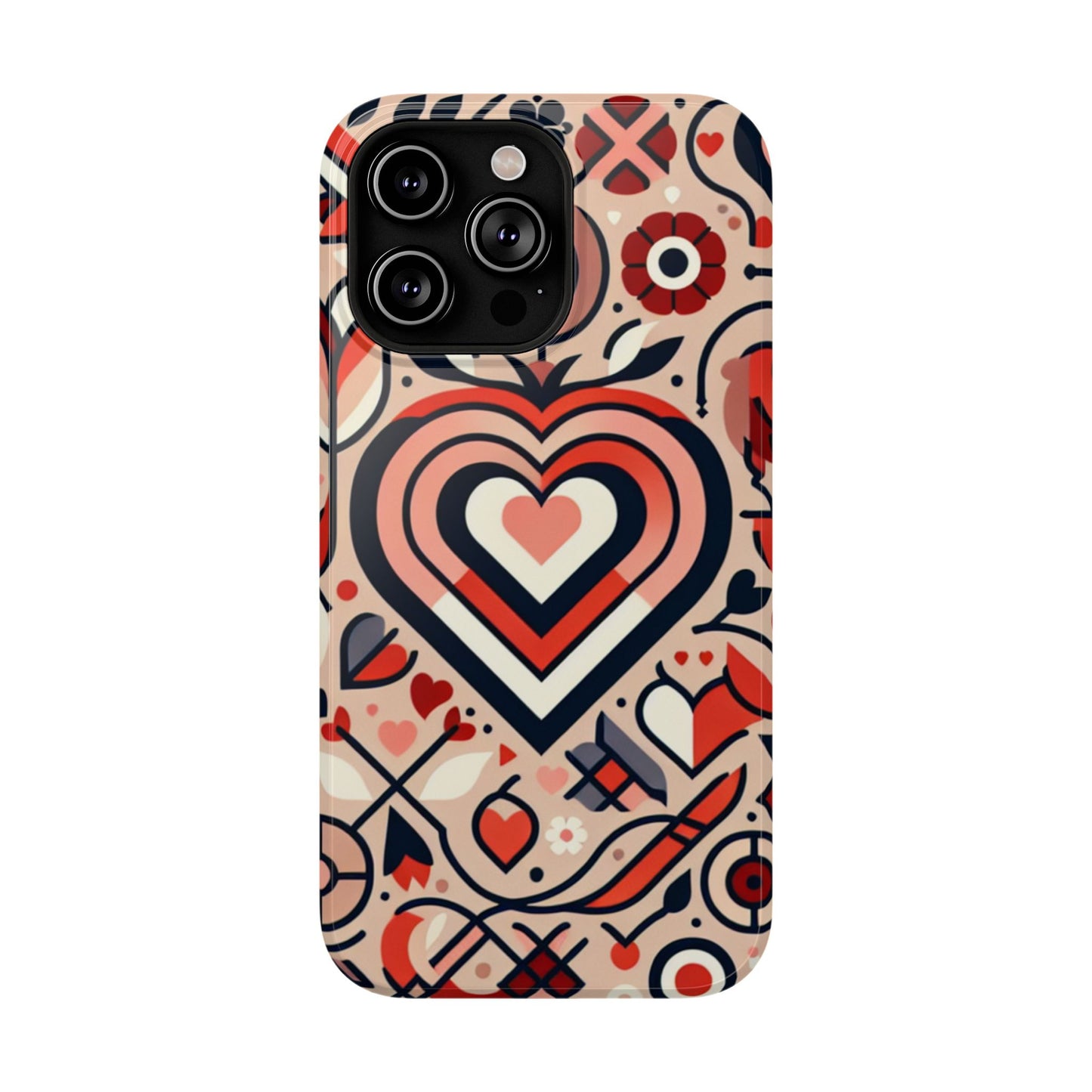 Heartfelt Impact-Resistant Phone Cases, Durable Phone Covers, Love-Themed Accessories, Valentine's Gifts, Unique Tech Cases
