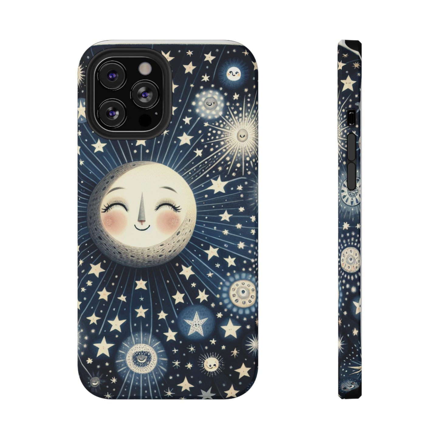 Celestial Impact-Resistant Cases, Protective Phone Cover, Moon & Stars Design, Gift for Astrology Lovers, Unique Phone Accessories, [...]