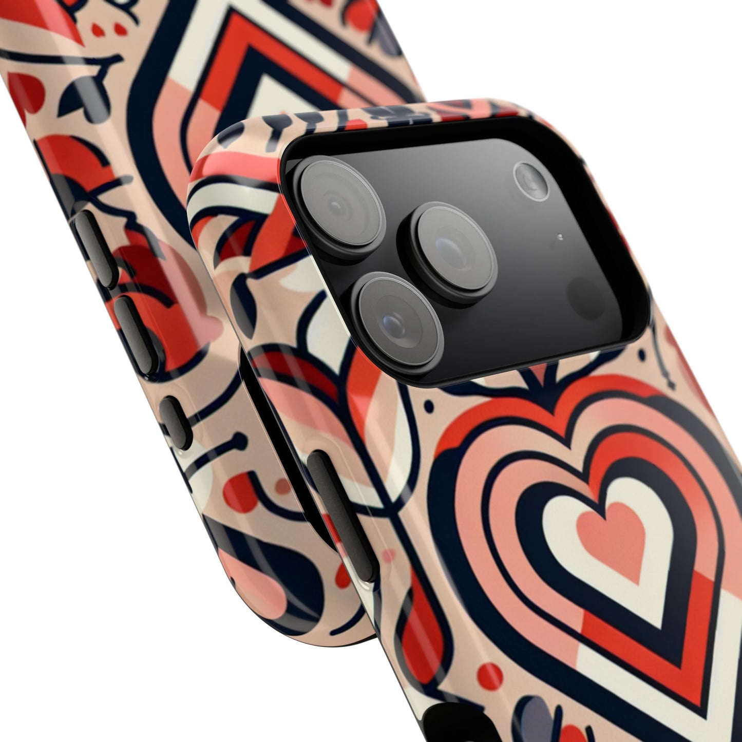 Heartfelt Impact-Resistant Phone Cases, Durable Phone Covers, Love-Themed Accessories, Valentine's Gifts, Unique Tech Cases