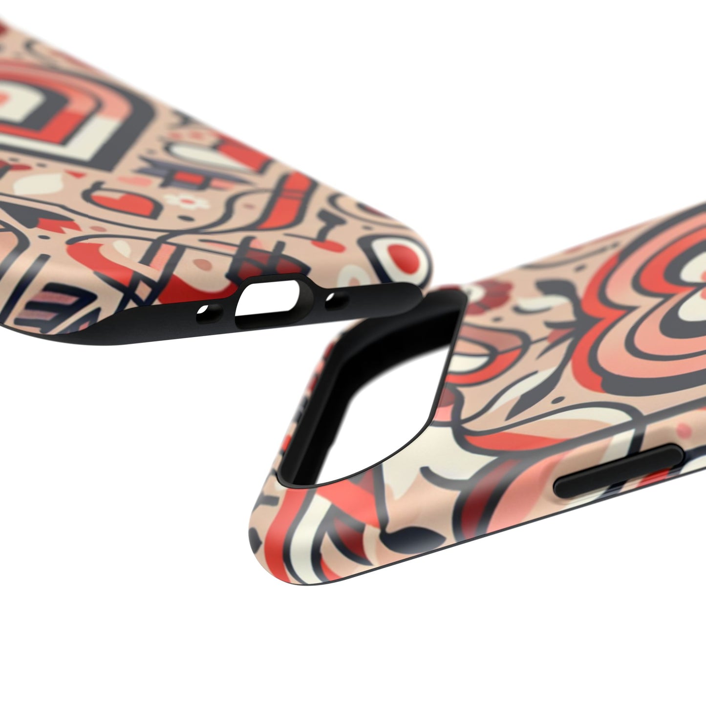 Heartfelt Impact-Resistant Phone Cases, Durable Phone Covers, Love-Themed Accessories, Valentine's Gifts, Unique Tech Cases